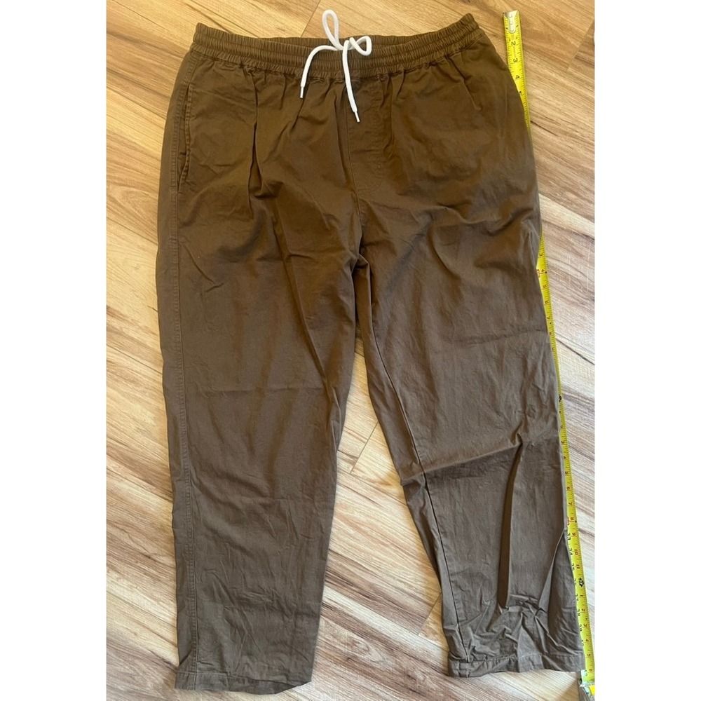 Grand Collection Brown Cotton Elastic Waist Skate Pants XL Dutchy Design